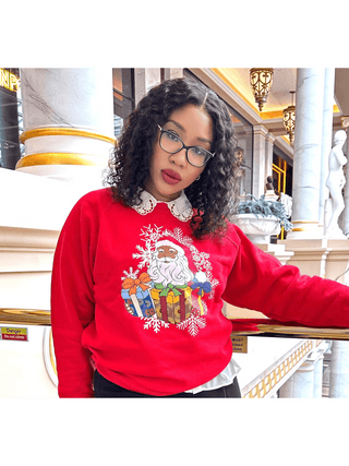 Santa African Gift Wrap Sweatshirt (Unisex)